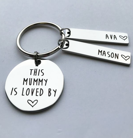 Personalised Mummy Keyring - Is Loved By