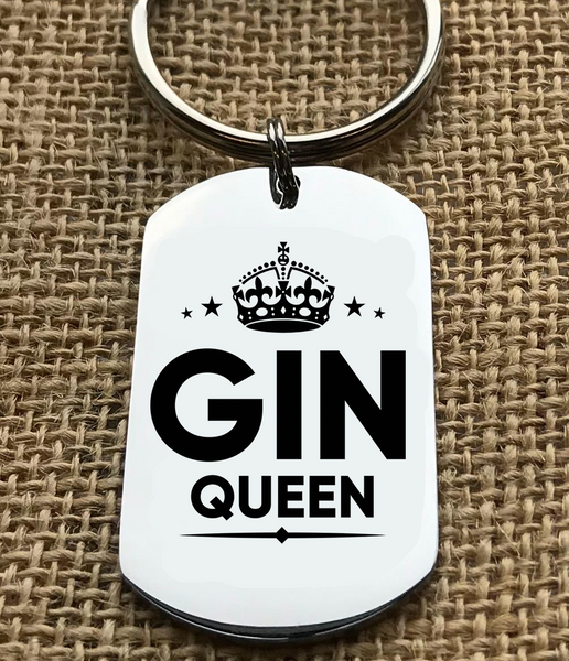 Gin Queen Keyring