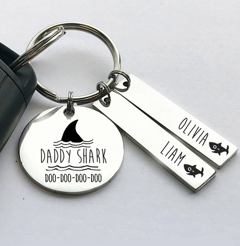 Daddy Shark Keyring