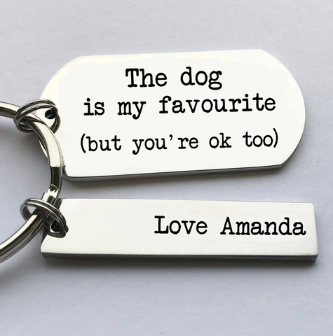 The Dog Is My Favourite Keyring