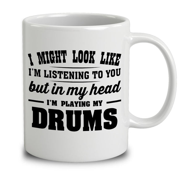Sottobicchiere MDF Con Frase "I Might Look Like I'm Listening But In My Head I'm Playing My Guitar"