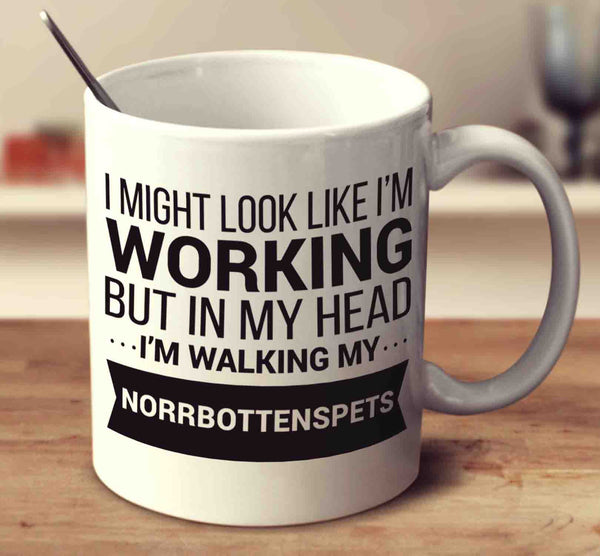 I Might Look Like I'm Working But In My Head I'm Walking My Norrbottenspets
