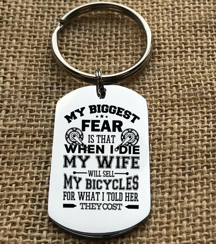 Cycling Keyring - My Biggest Fear
