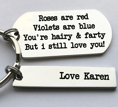 Hairy And Farty Keyring